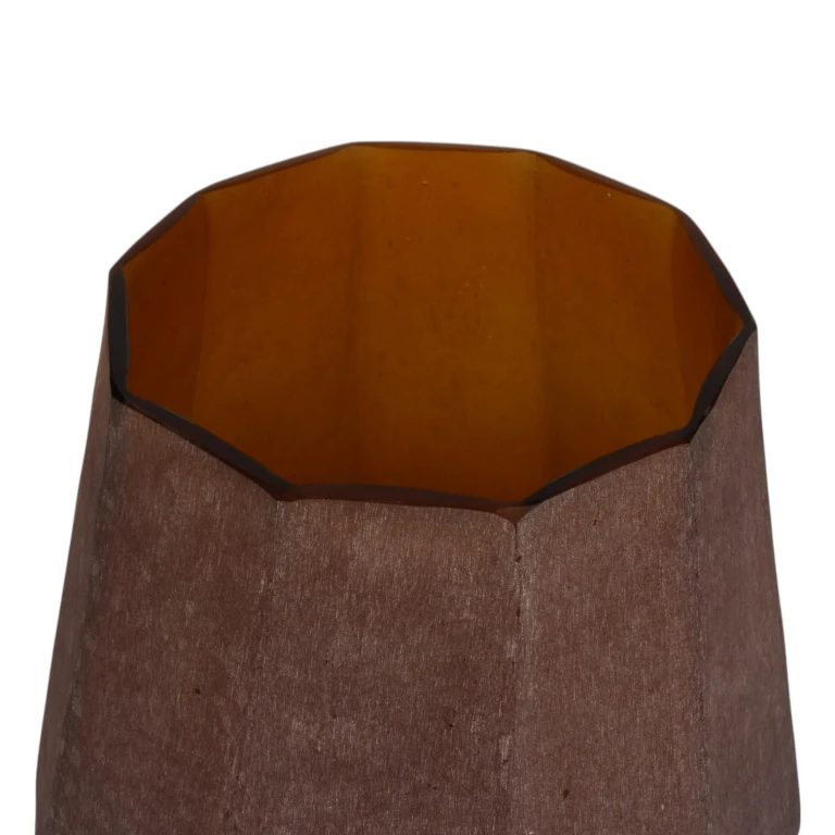 Diamond Vase - 29 cm - amber - glass