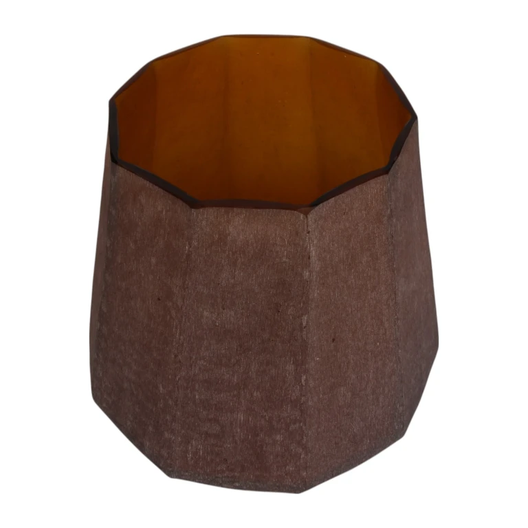 Diamond Vase - 29 cm - amber - glass