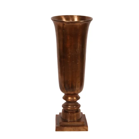 Vaas - 49 cm - antiek brons - aluminium