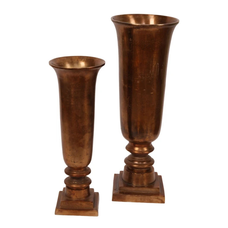 Vase - 49 cm - antique bronze - aluminium