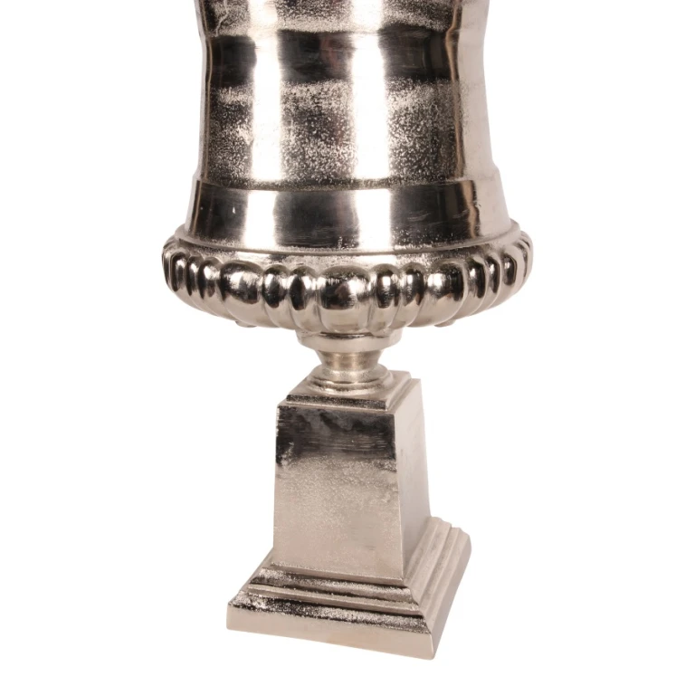 Dutch Style Flower Pot Urn - 48 cm - Silver - Aluminium