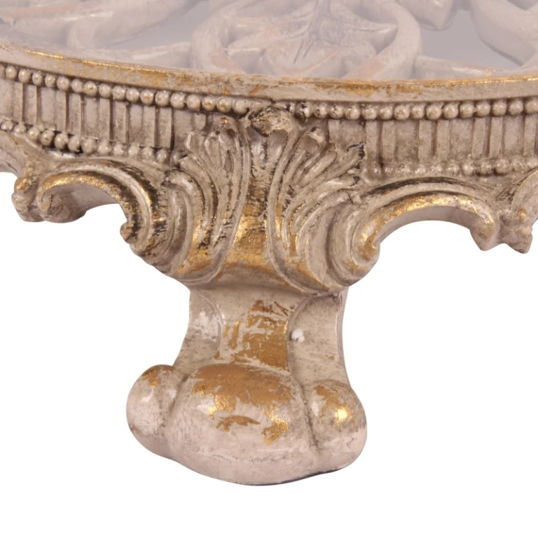 Cake platter 35 cm brown resin - 1 piece