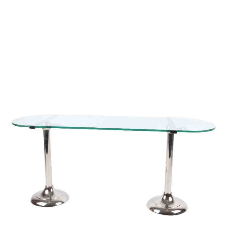 Cake stand 90 cm silver brass & glass