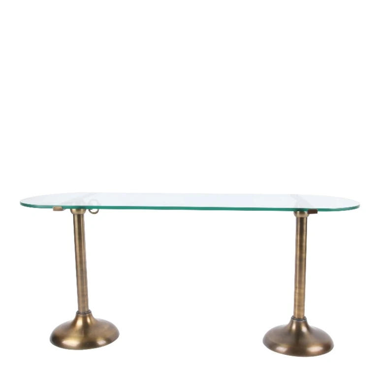 Cake Stand 90 cm Gold Brass & Glass