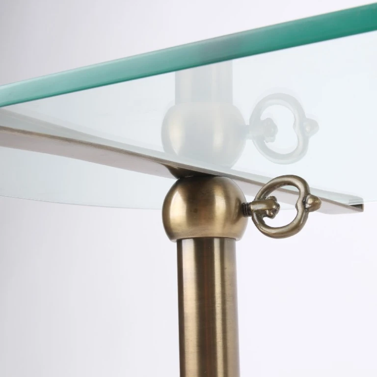 Cake Stand 90 cm Gold Brass & Glass