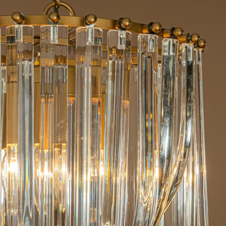 Dutch Style Chandelier Chelsea - 61 cm - gold - iron and glass
