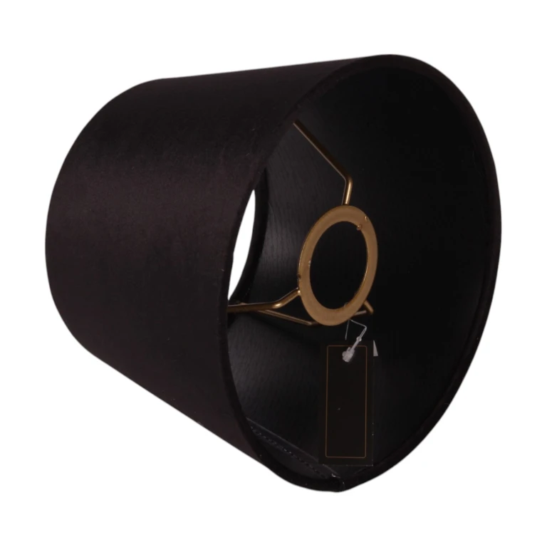 Round lampshade - 20 cm - black - fabric