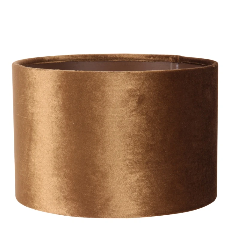 Cylinder Lampshade - 20 cm - Gold - Fabric