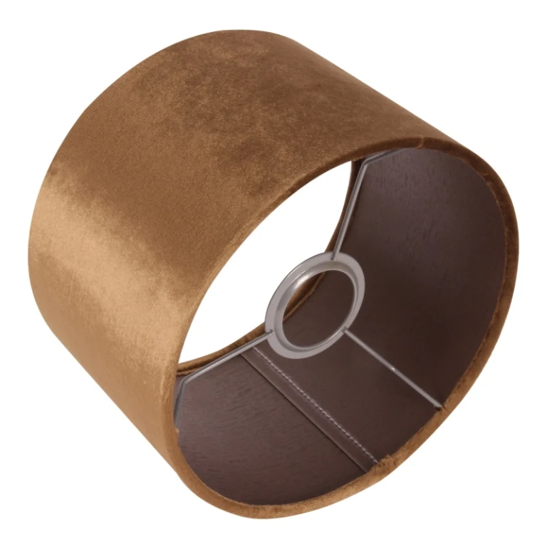 Cylinder Lampshade - 20 cm - Gold - Fabric