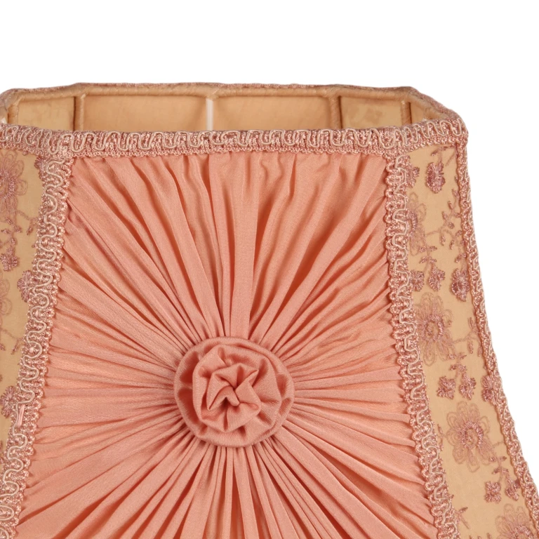 Victorian Square Lampshade - 30 cm - Pink - Fabric