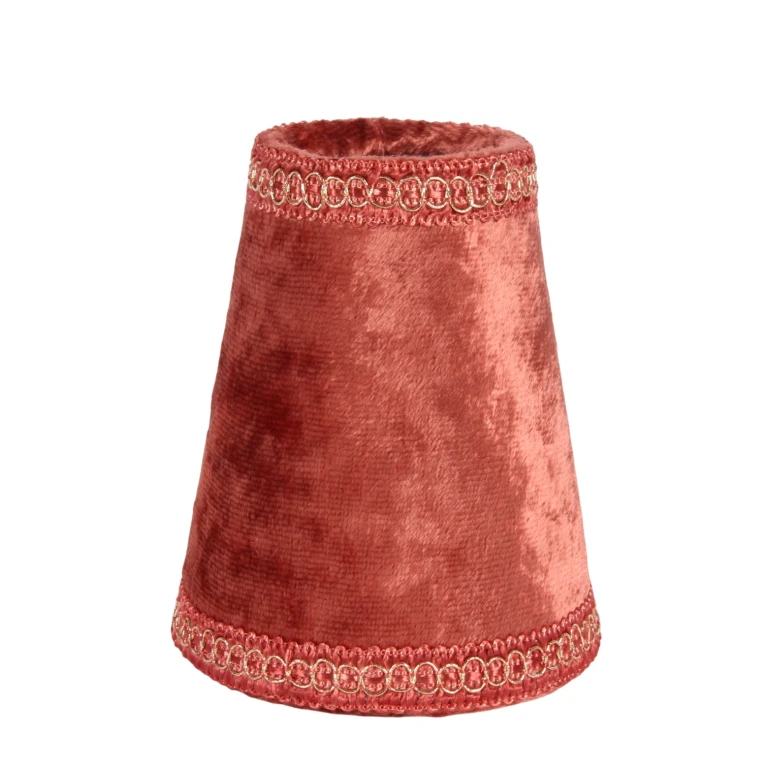 Lampshade - 9 cm - red - fabric