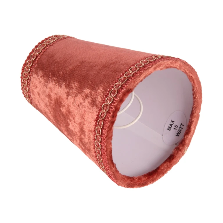 Lampshade - 9 cm - red - fabric