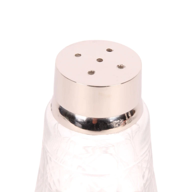 Salt Shaker - 12 cm - Silver - Brass & Glass