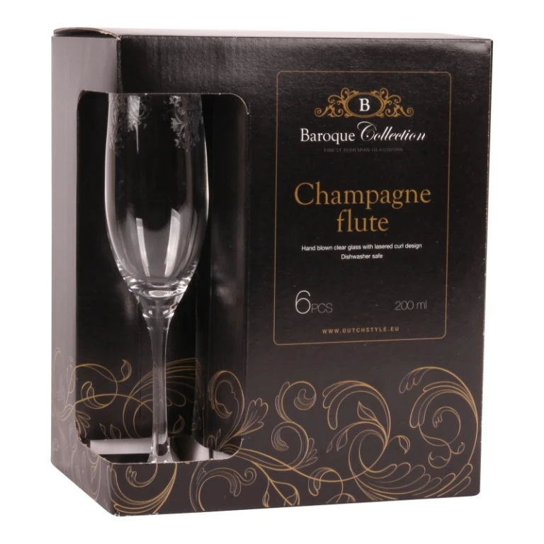 Transparent champagne glass - 180 ml - 1 piece