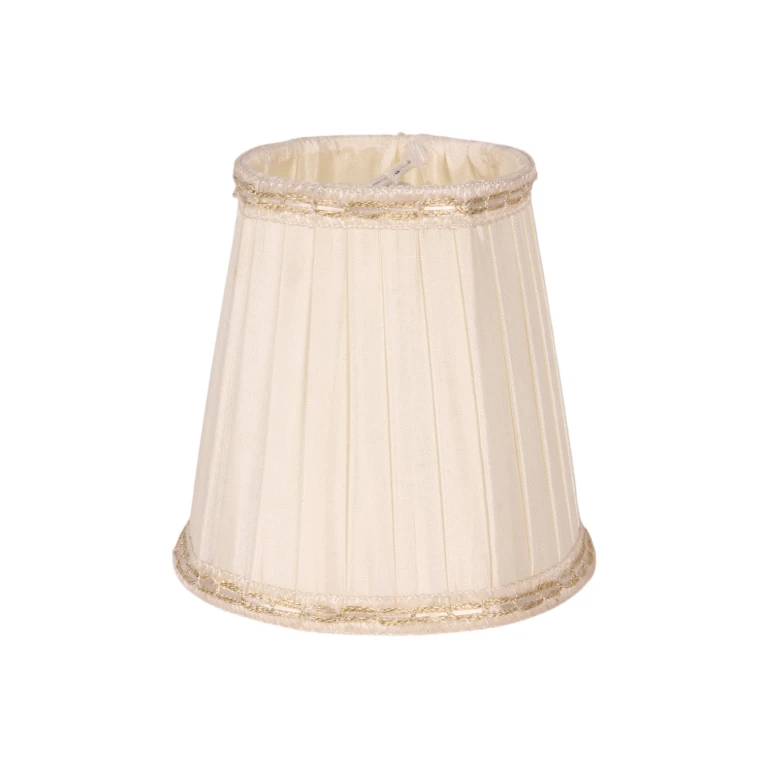 Victorian Clip-On Lampshade - 12 cm - Cream-Colored - Fabric