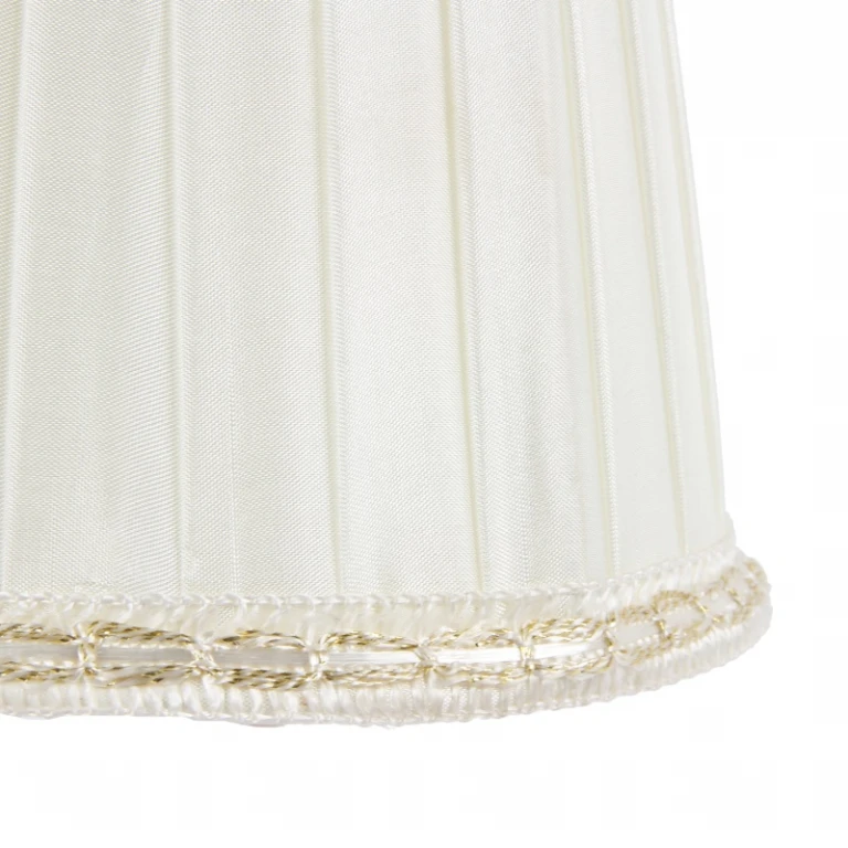 Victorian Clip-On Lampshade - 12 cm - Cream-Colored - Fabric