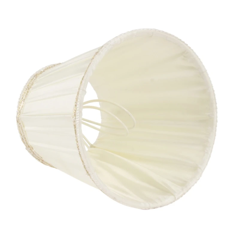 Victorian Clip-On Lampshade - 12 cm - Cream-Colored - Fabric